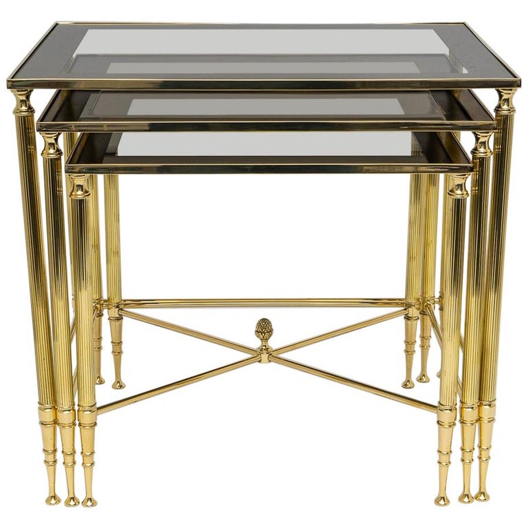 Brass Nesting Tables For Sale at 1stDibs