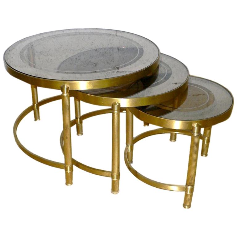 brass nesting tables
