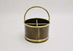 Brass Metal Vintage Newspaper Magazine Rack 1970s Germany