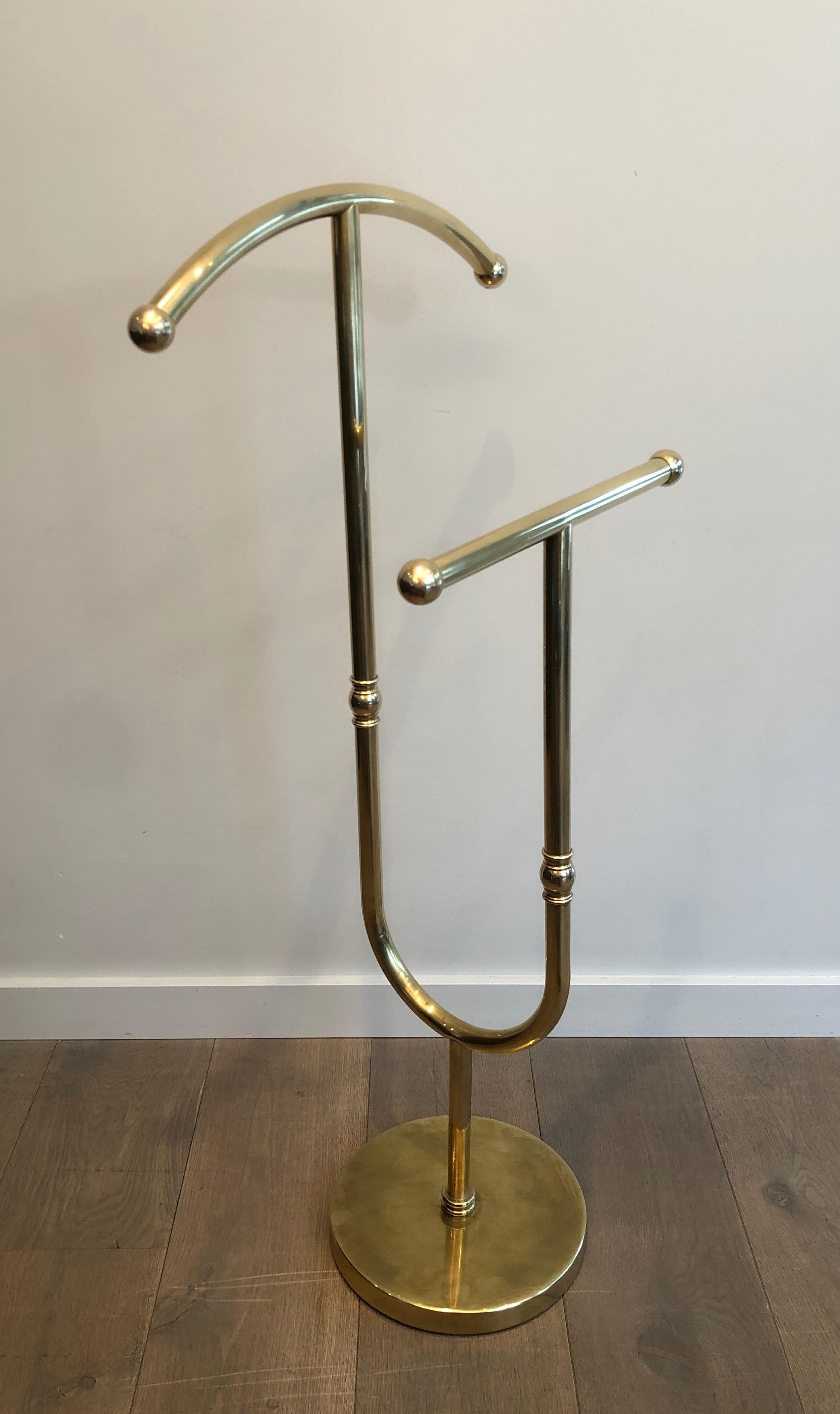 Neoclassical Brass Night Valet, French, Circa 1970