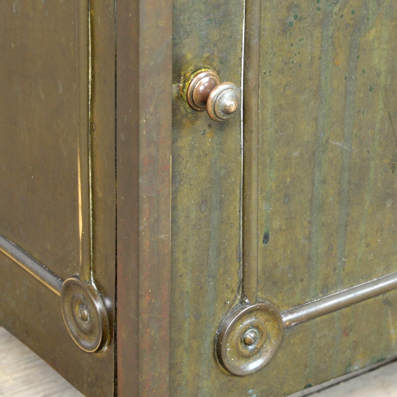 Brass Nightstand with Marble Top, 1910's For Sale 5