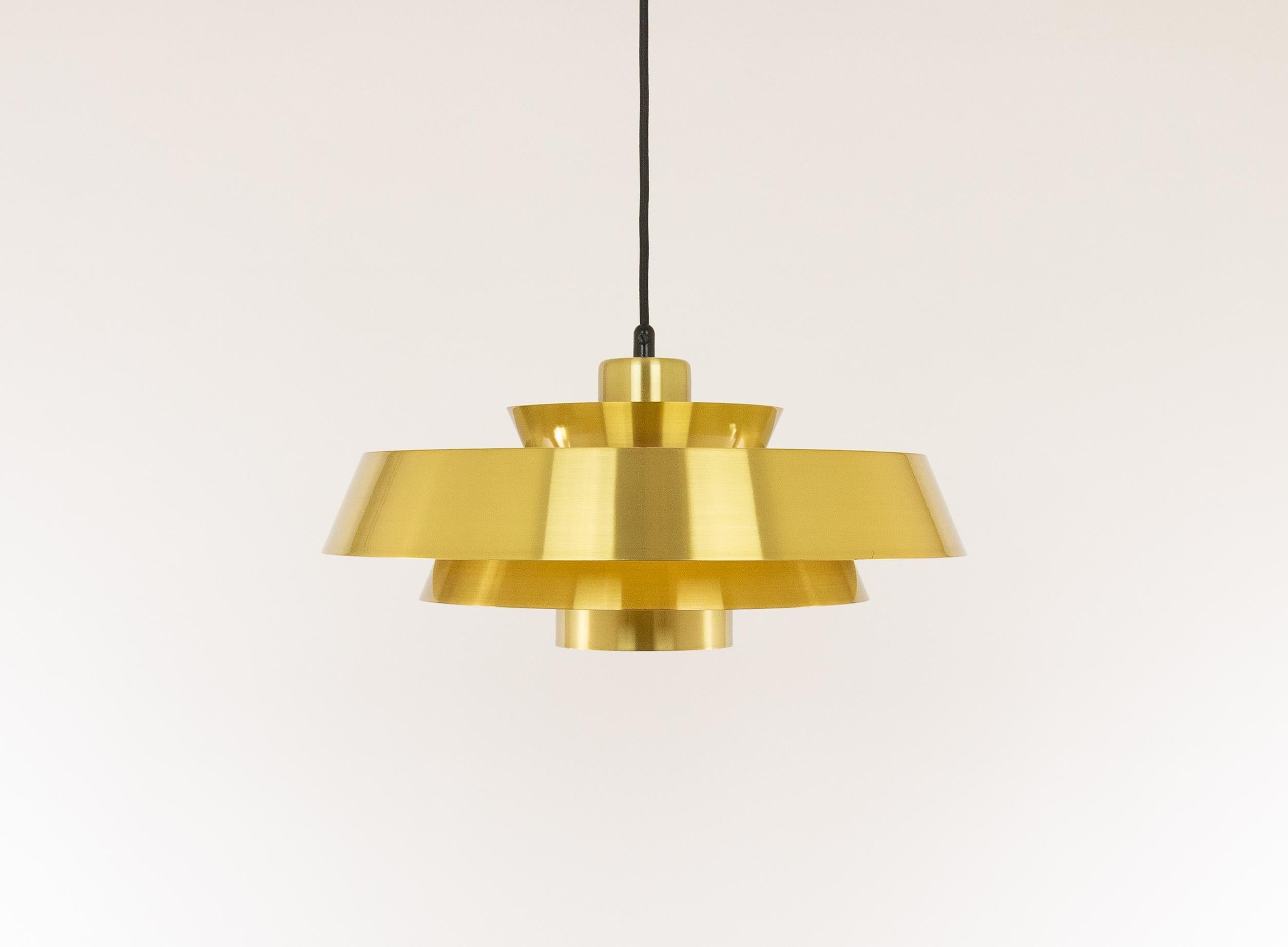 Mid-20th Century Brass Nova Pendant by Jo Hammerborg for Fog & Mørup, 1960s