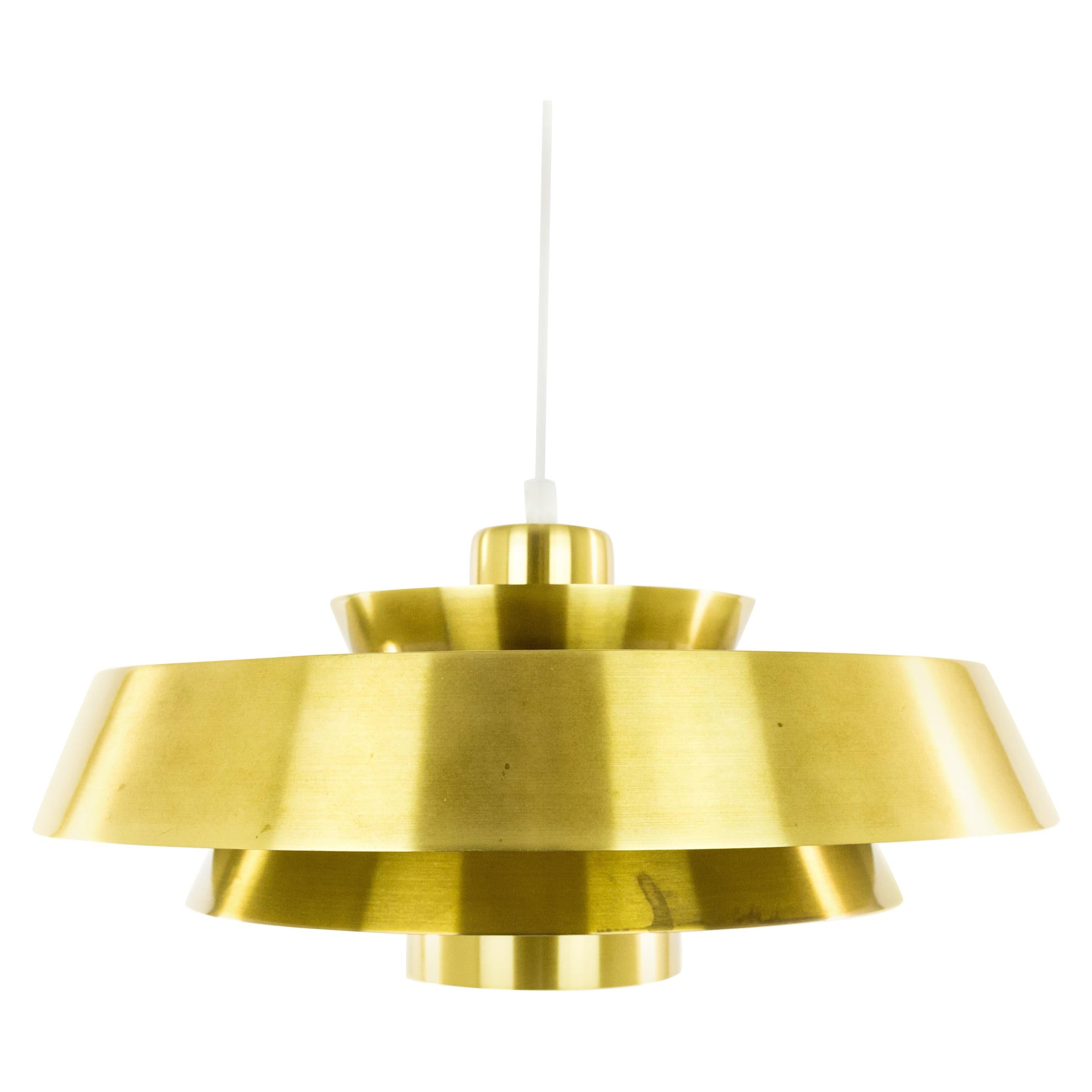 Brass Nova Pendant by Jo Hammerborg for Fog & Mørup, 1960s