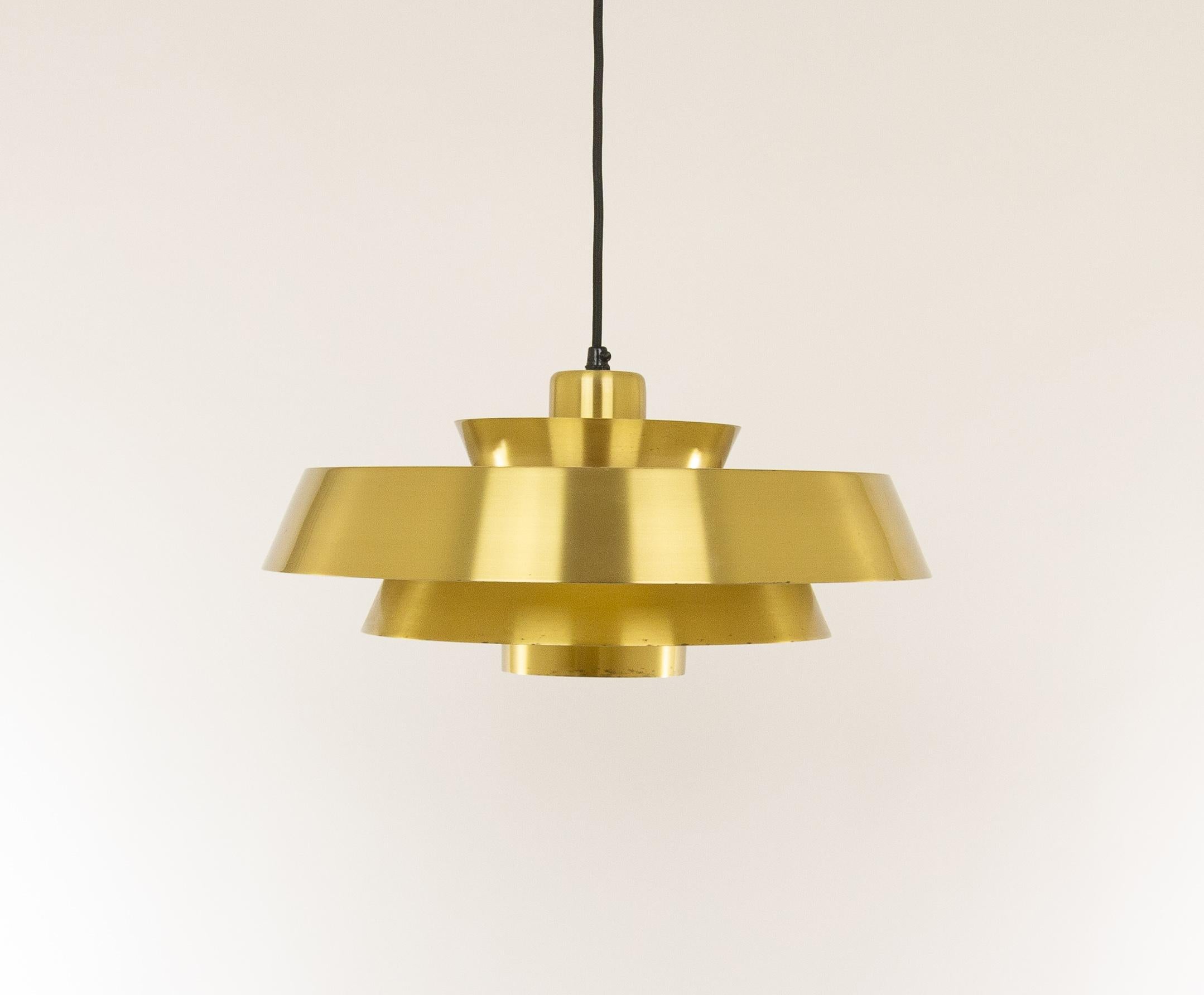 Brass Nova pendant by Jo Hammerborg for Fog & Mørup For Sale 1