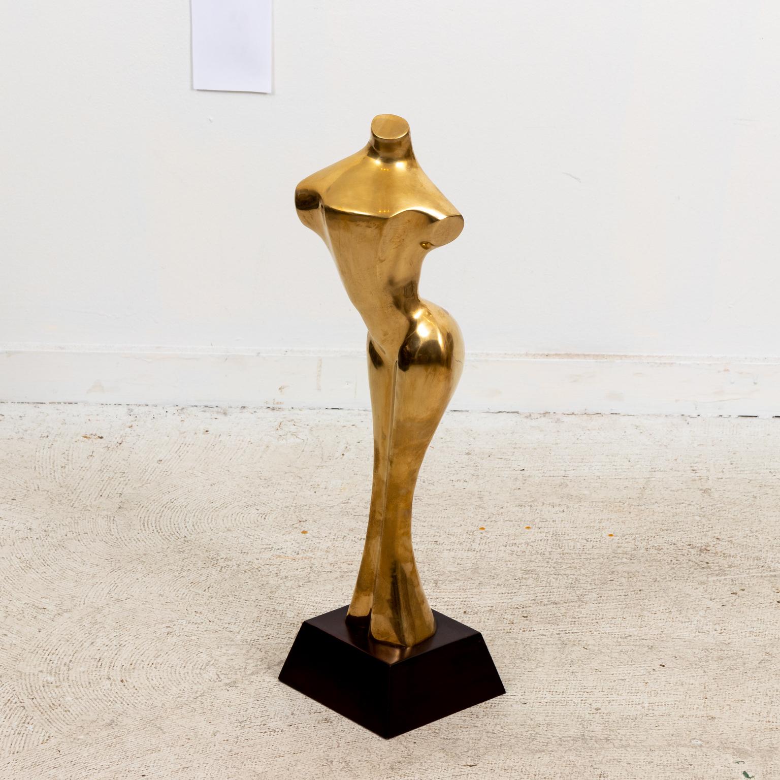 Hollywood Regency Brass Nude Sculpture