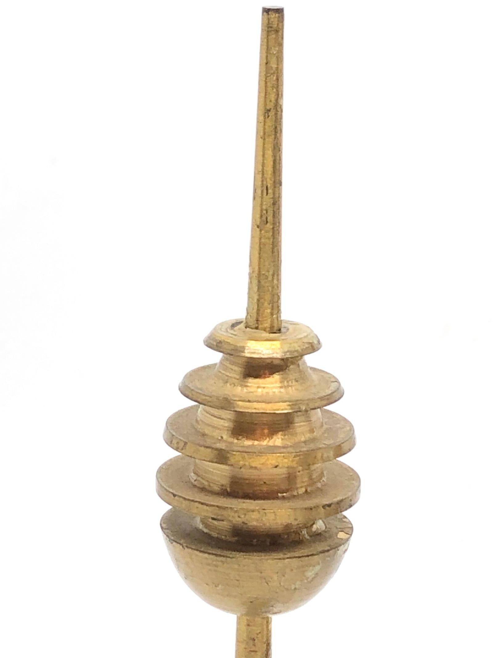 Hand-Crafted Brass Nuremberg TV Television Tower Scale Design Model, 1980s, German