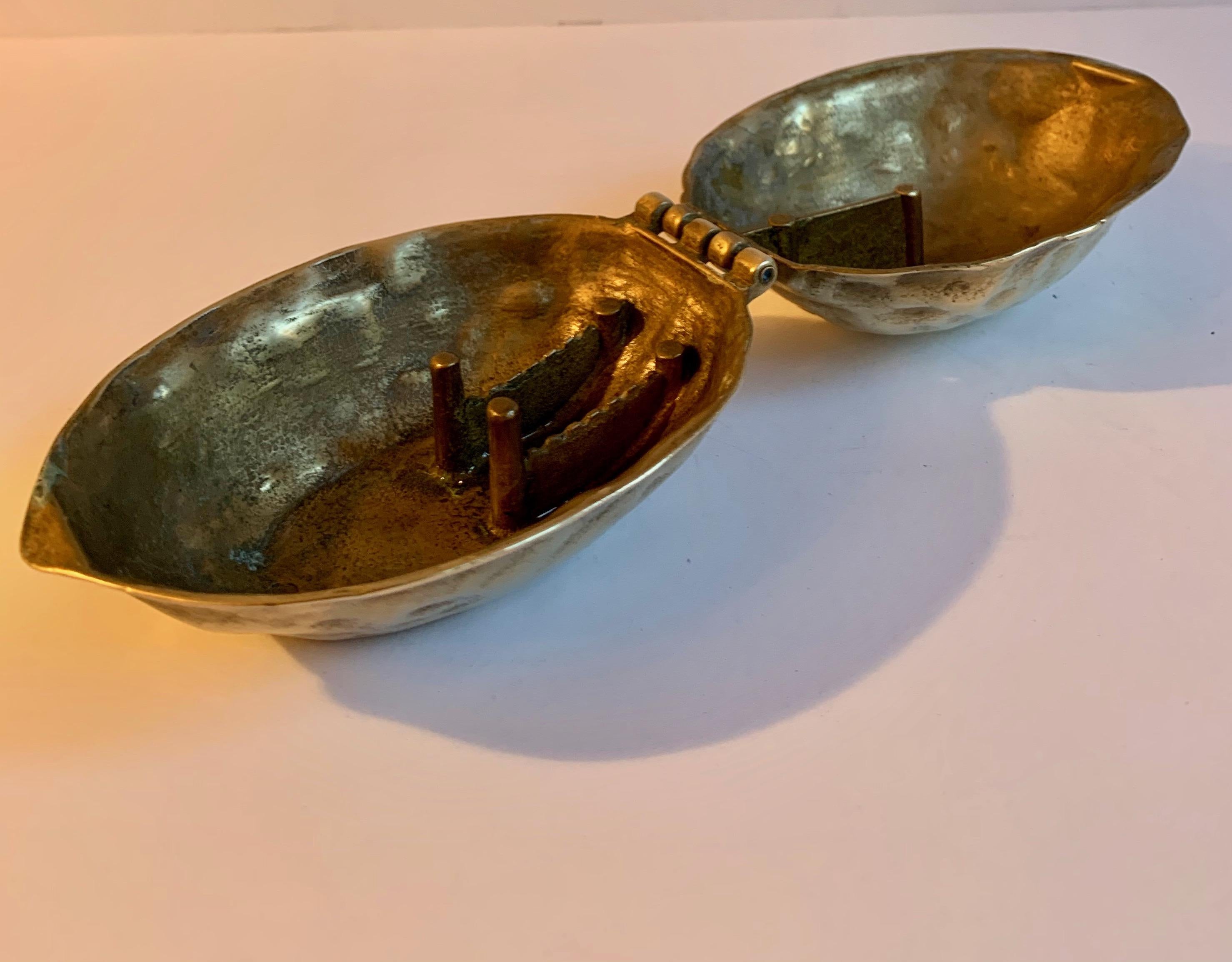 brass walnut nutcracker