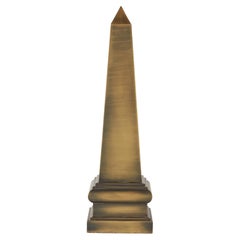 Brass Obelisk Refinished in Antique Bronze Finish from Gimbels Department Store