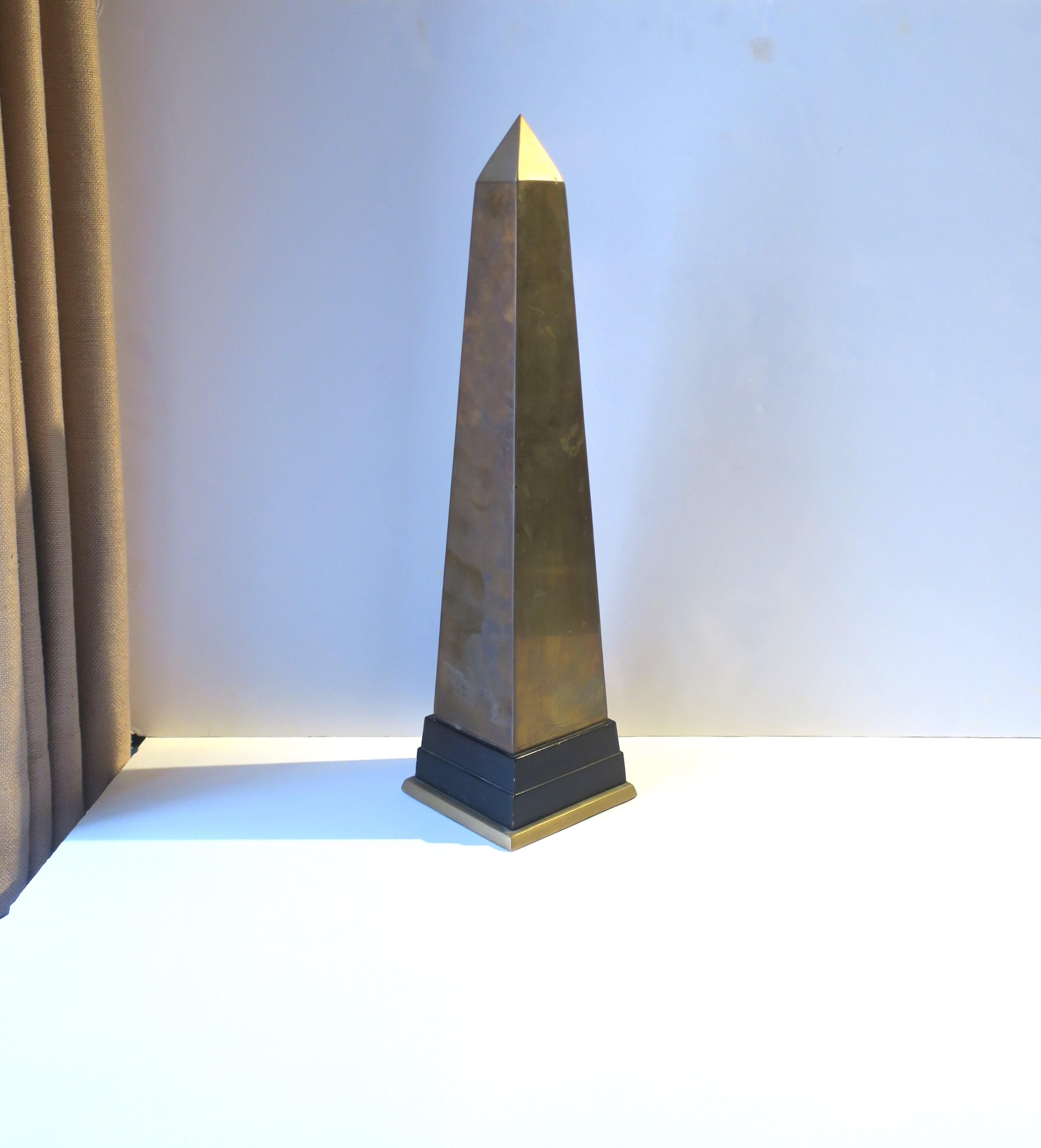 Brass Obelisk, Tall In Good Condition For Sale In New York, NY