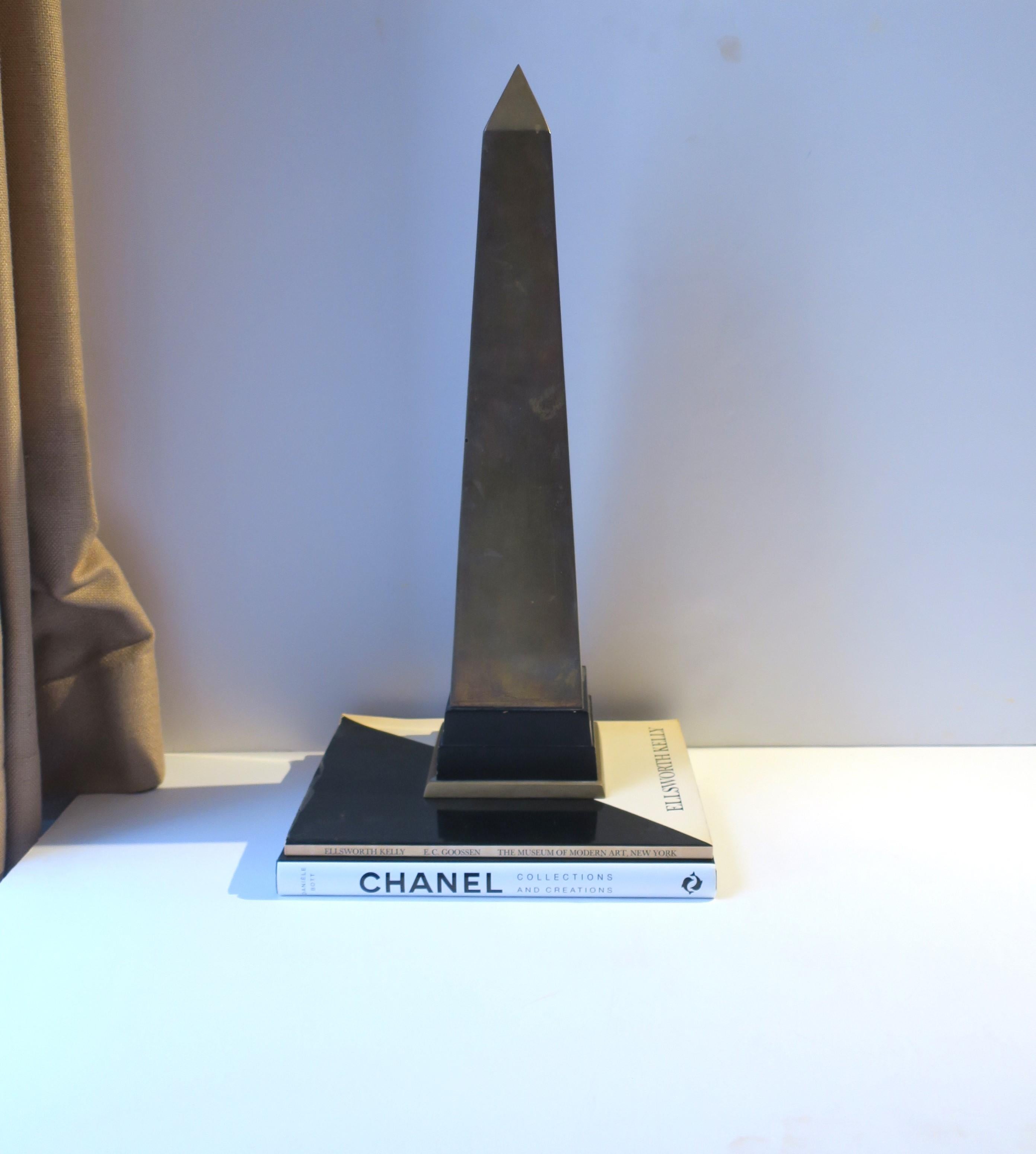 20th Century Brass Obelisk, Tall For Sale