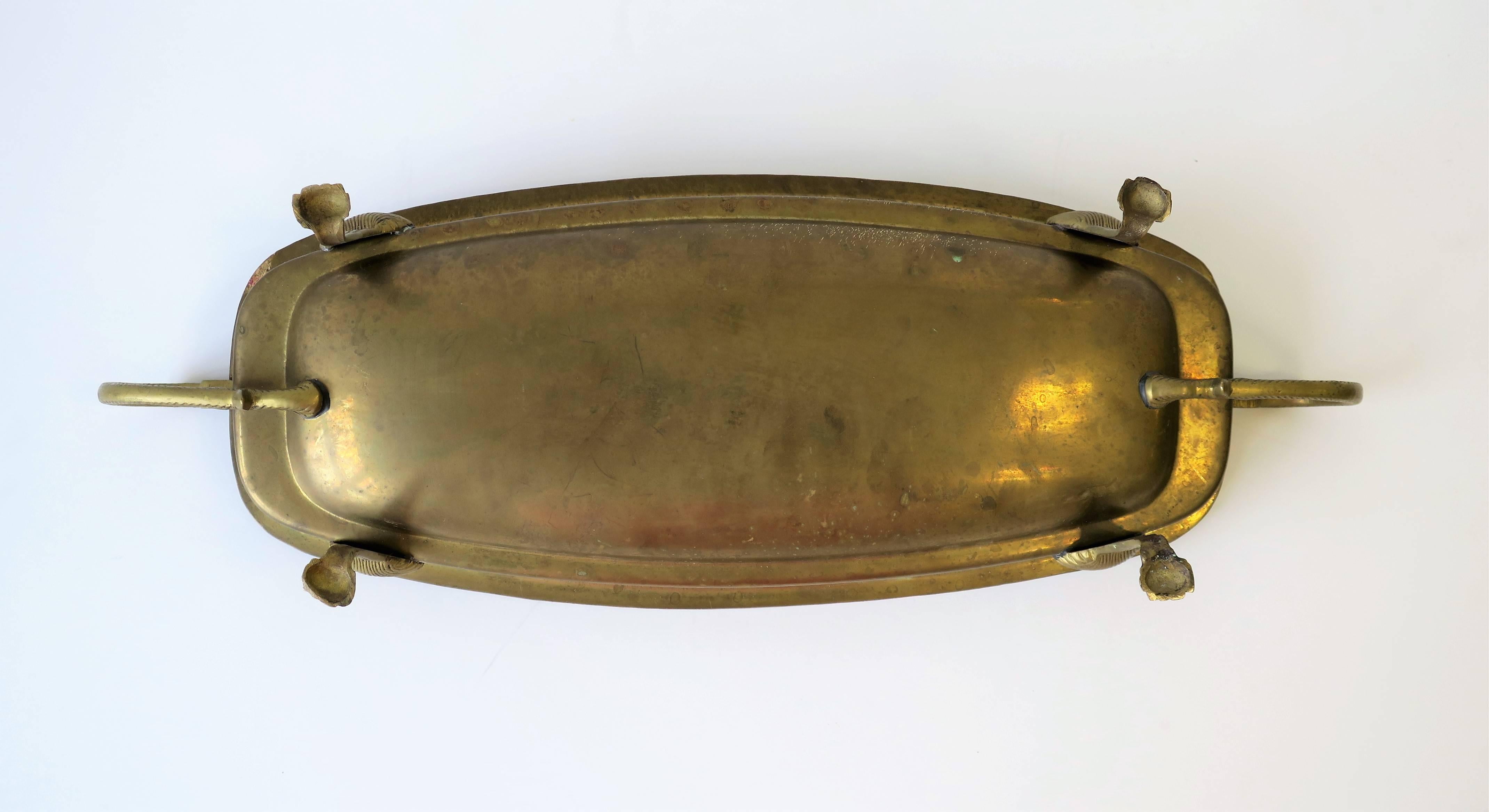 Brass Oblong Centerpiece or Vide-Poche Vessel 5