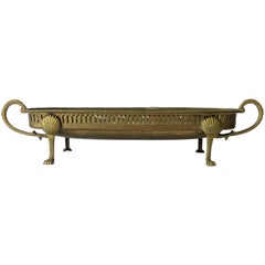 Antique Brass Oblong Centerpiece or Vide-Poche Vessel