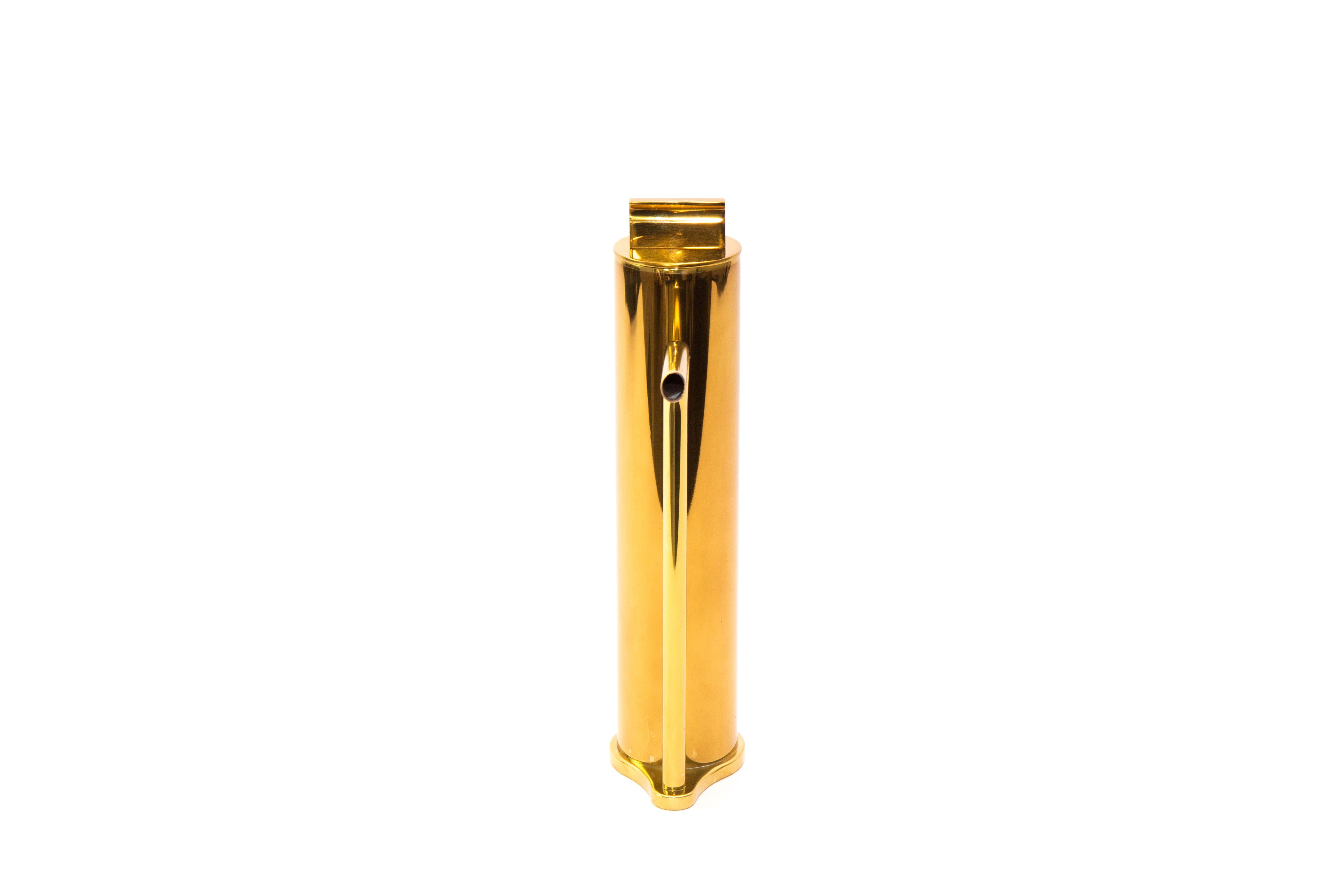 Post-Modern Brass Oil Decanter by Gentner Design For Sale