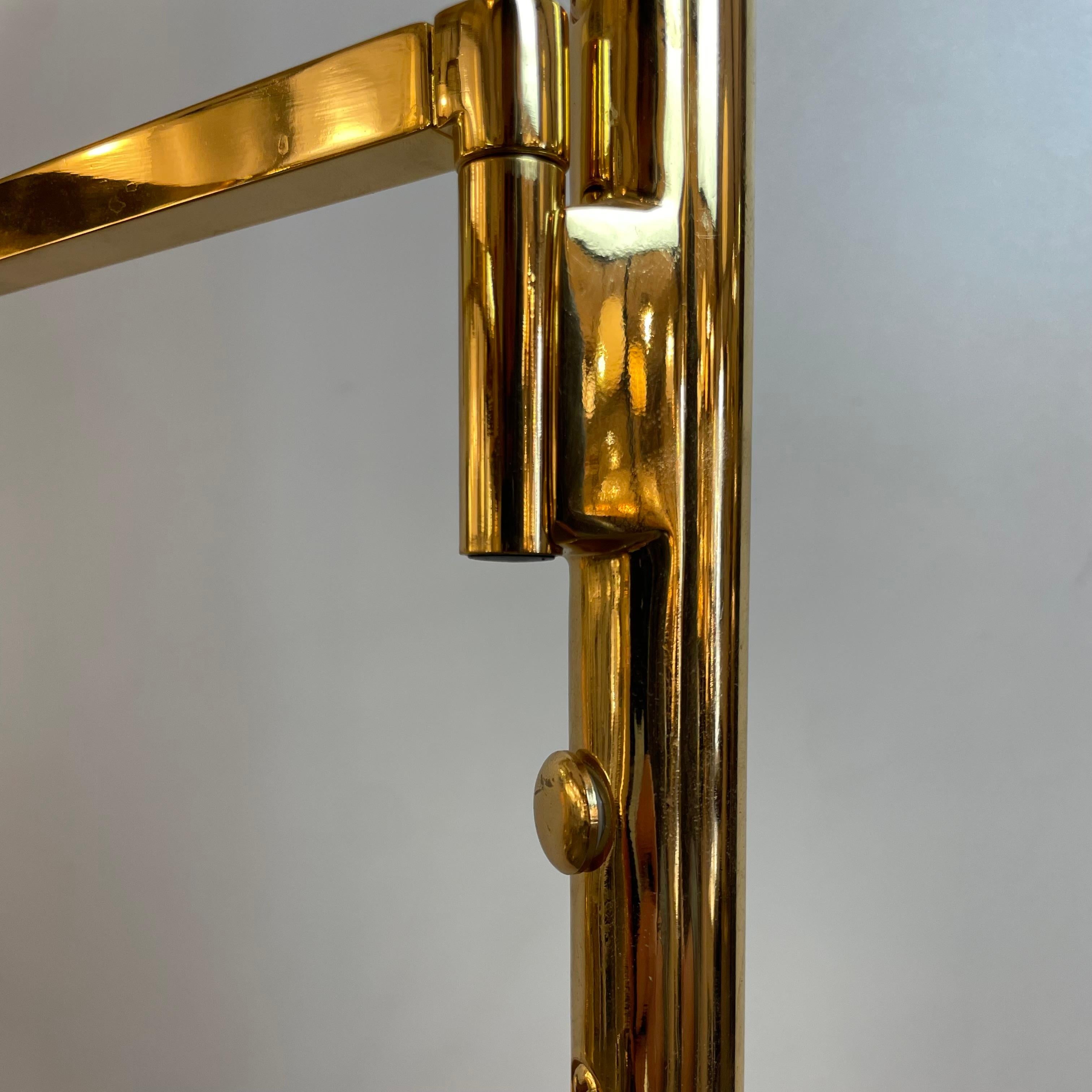 Brass & Opaline Floor Lamp by Milan, Spain, 1980s For Sale 7