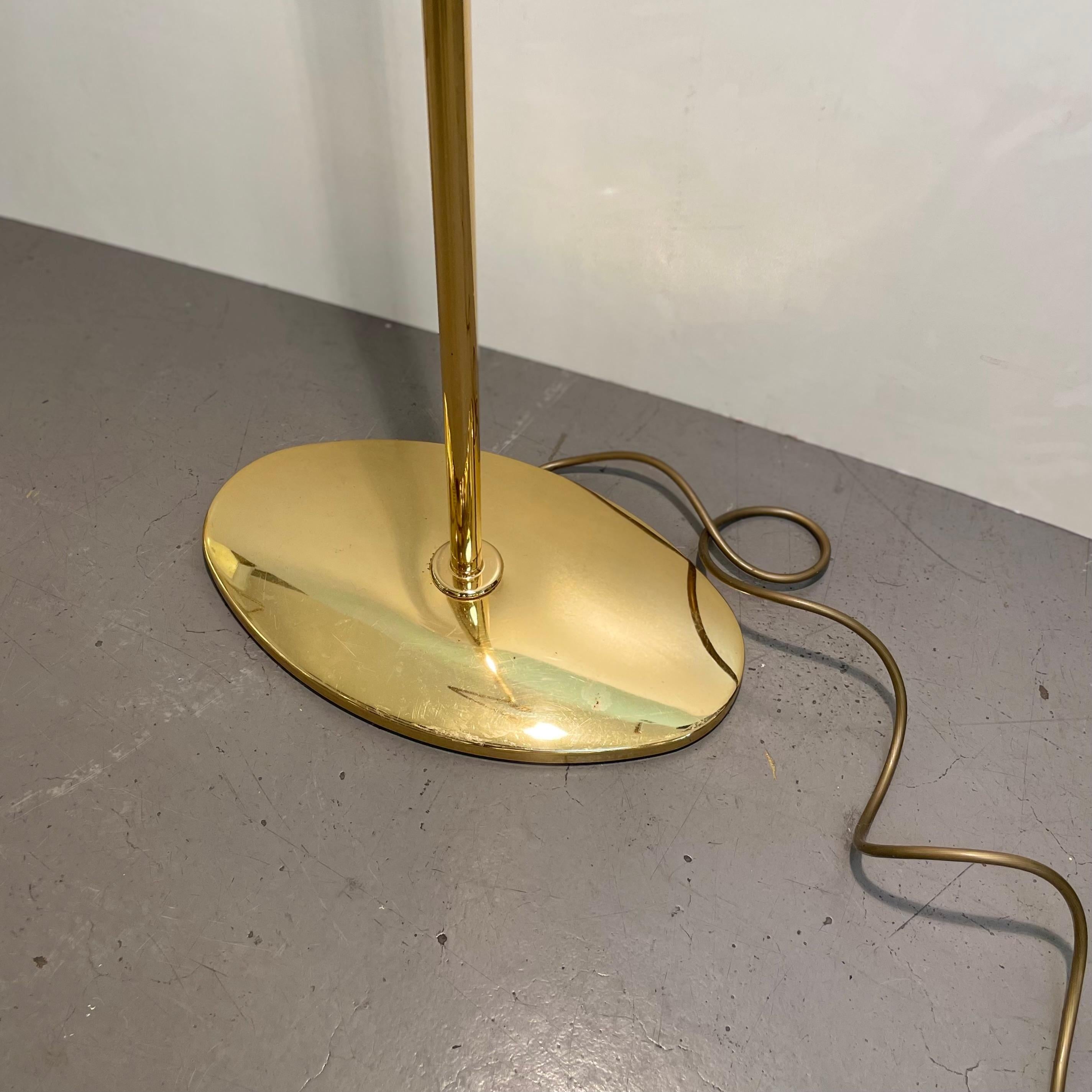 Brass & Opaline Floor Lamp by Milan, Spain, 1980s For Sale 9
