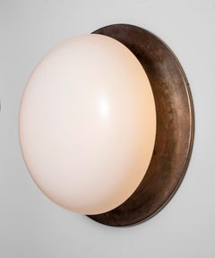 Brass and Opaline Wall / Ceiling Lamps
