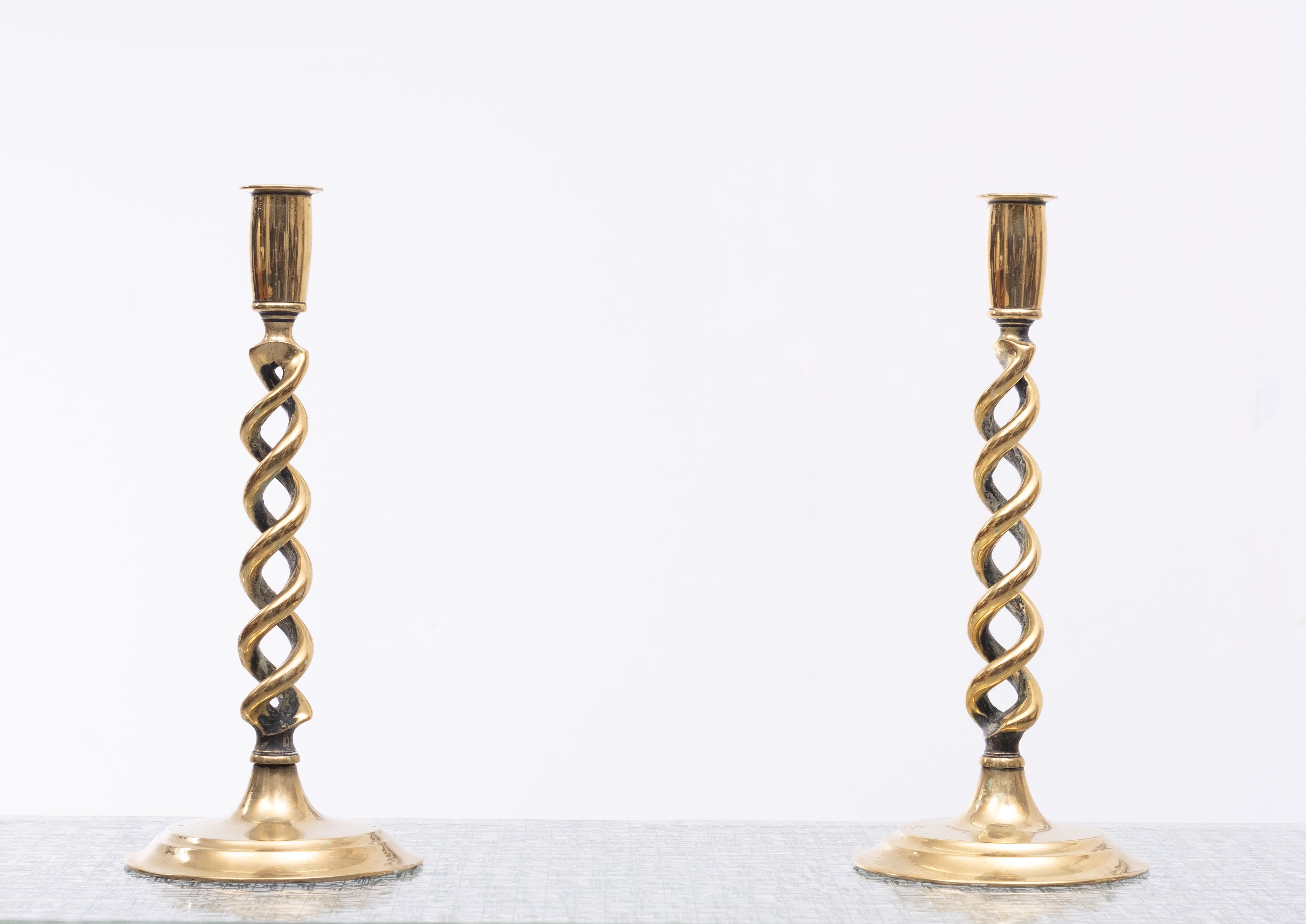 twisted candle holders