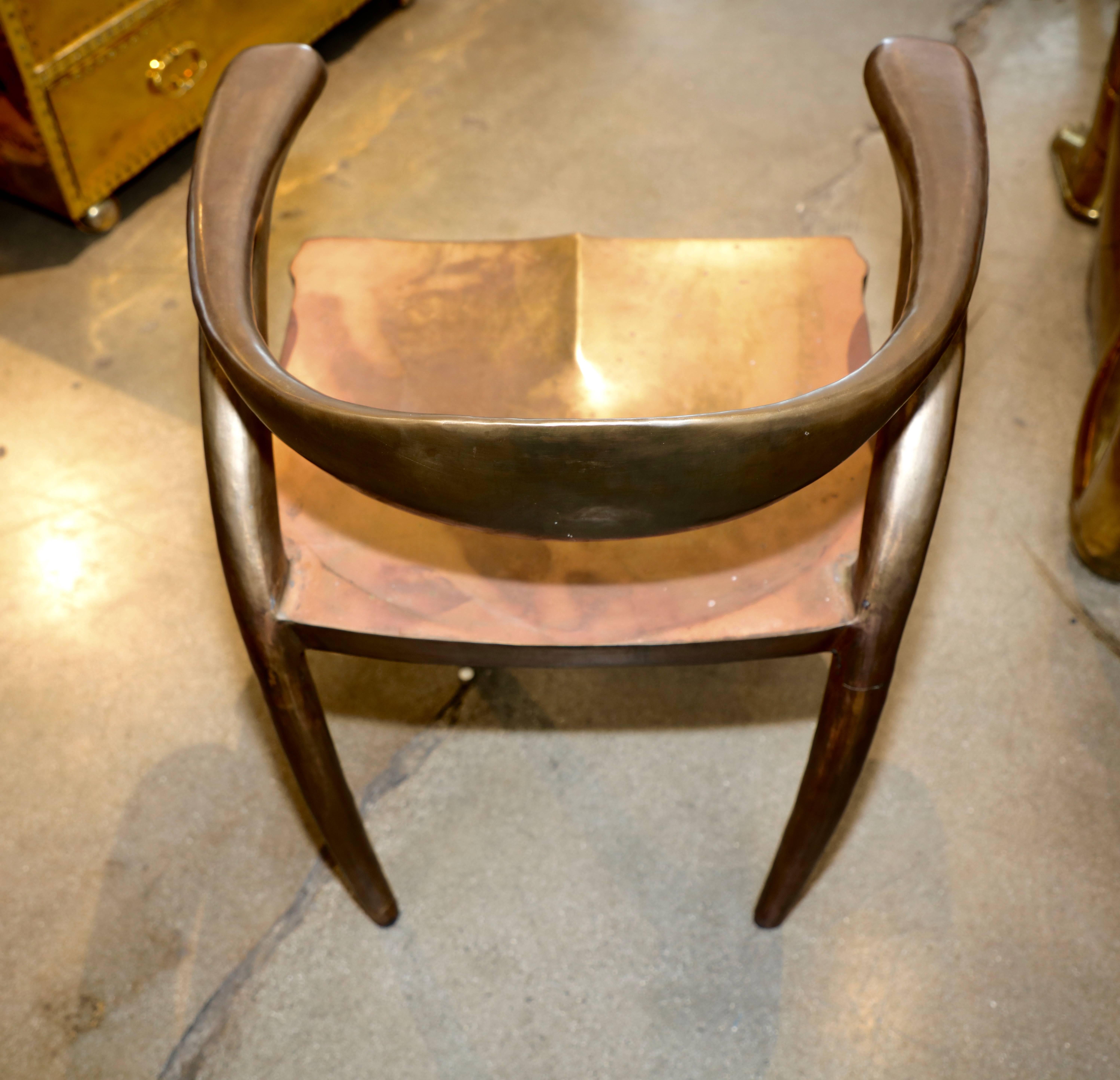 20th Century Brass or Bronze Handcrafted Chair