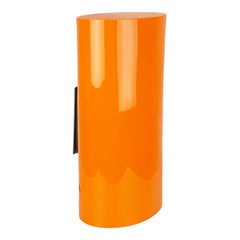 Applique en laiton, orange et blanc en verre de Murano « Incamiciato » de Vistosi, années 1960