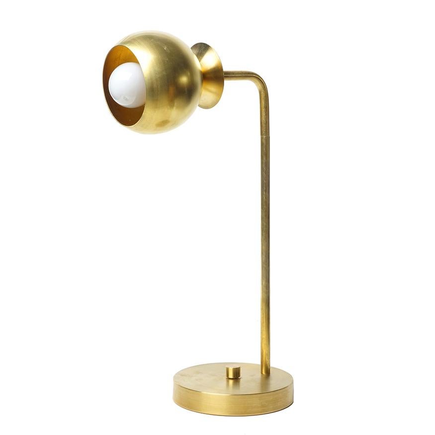 Brass Orbit Table Light In New Condition For Sale In Brooklyn, NY