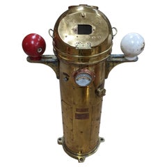 Used Brass Osaka Works Binnacle with Cassens and Plath Brass Compass