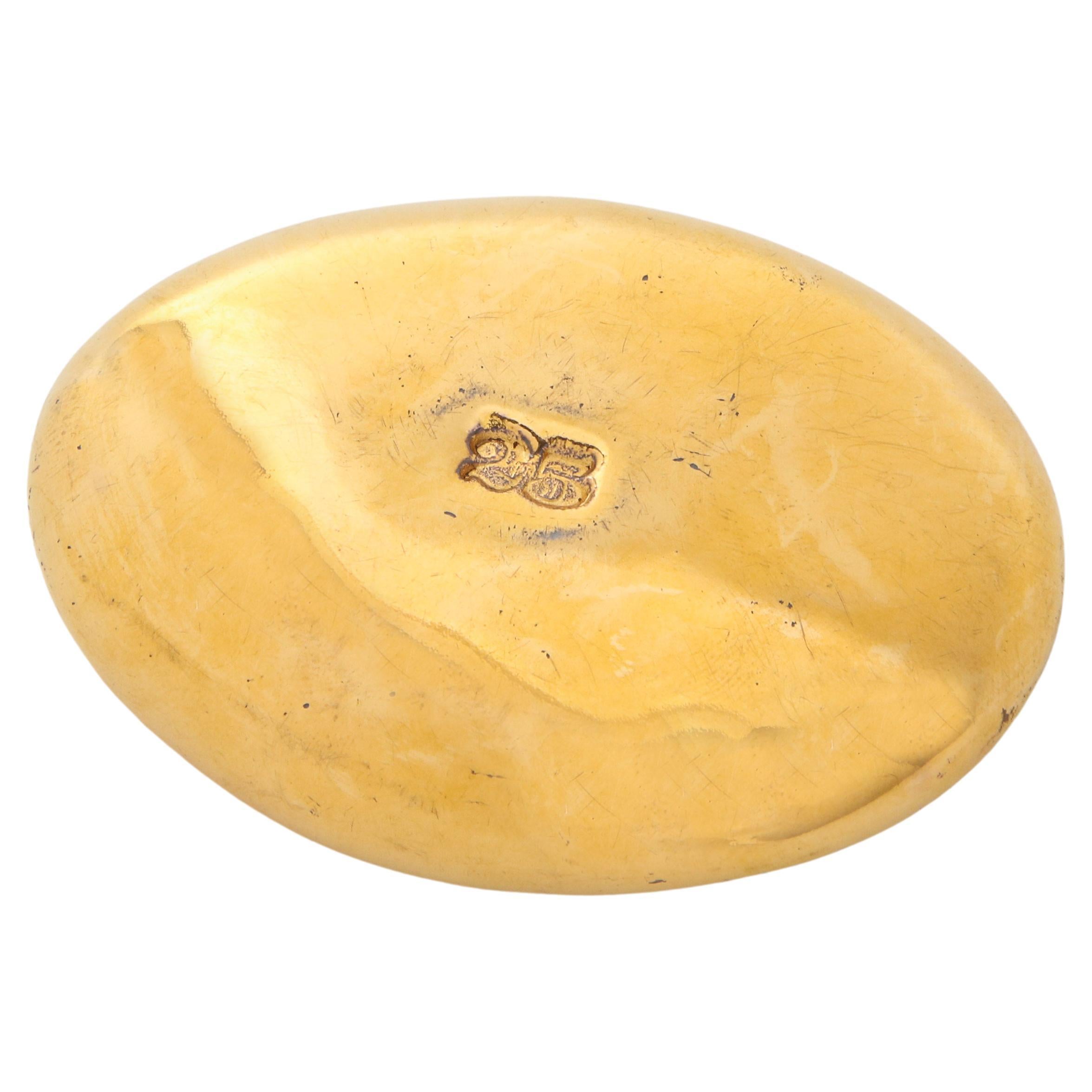 Brass Oval "25" Paperweight from De Vera New York For Sale