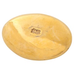 Antique Brass Oval "25" Paperweight from De Vera New York