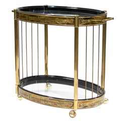 Brass Oval Cart by Mastercraft