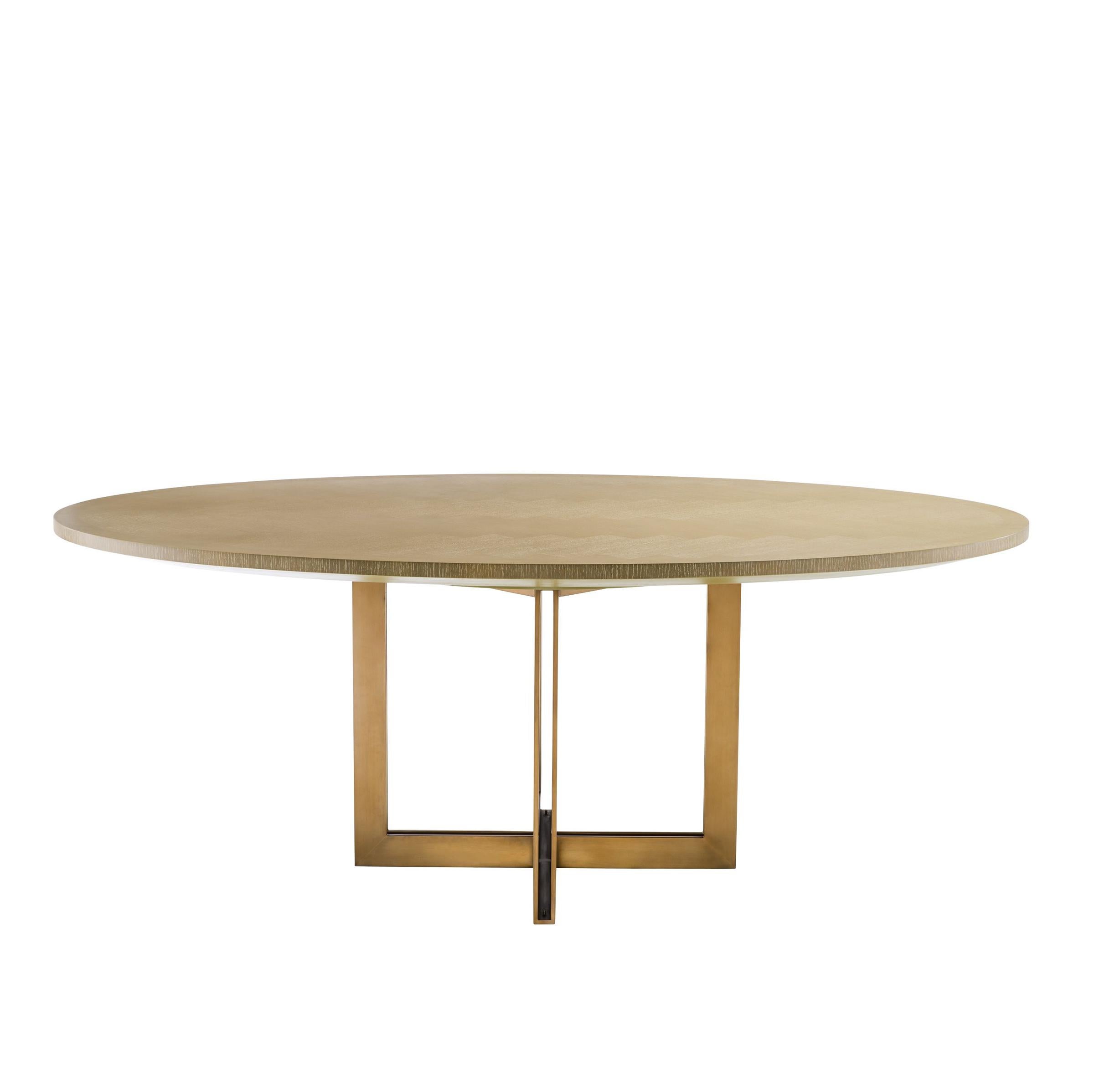 Indonesian Brass Oval Dining Table