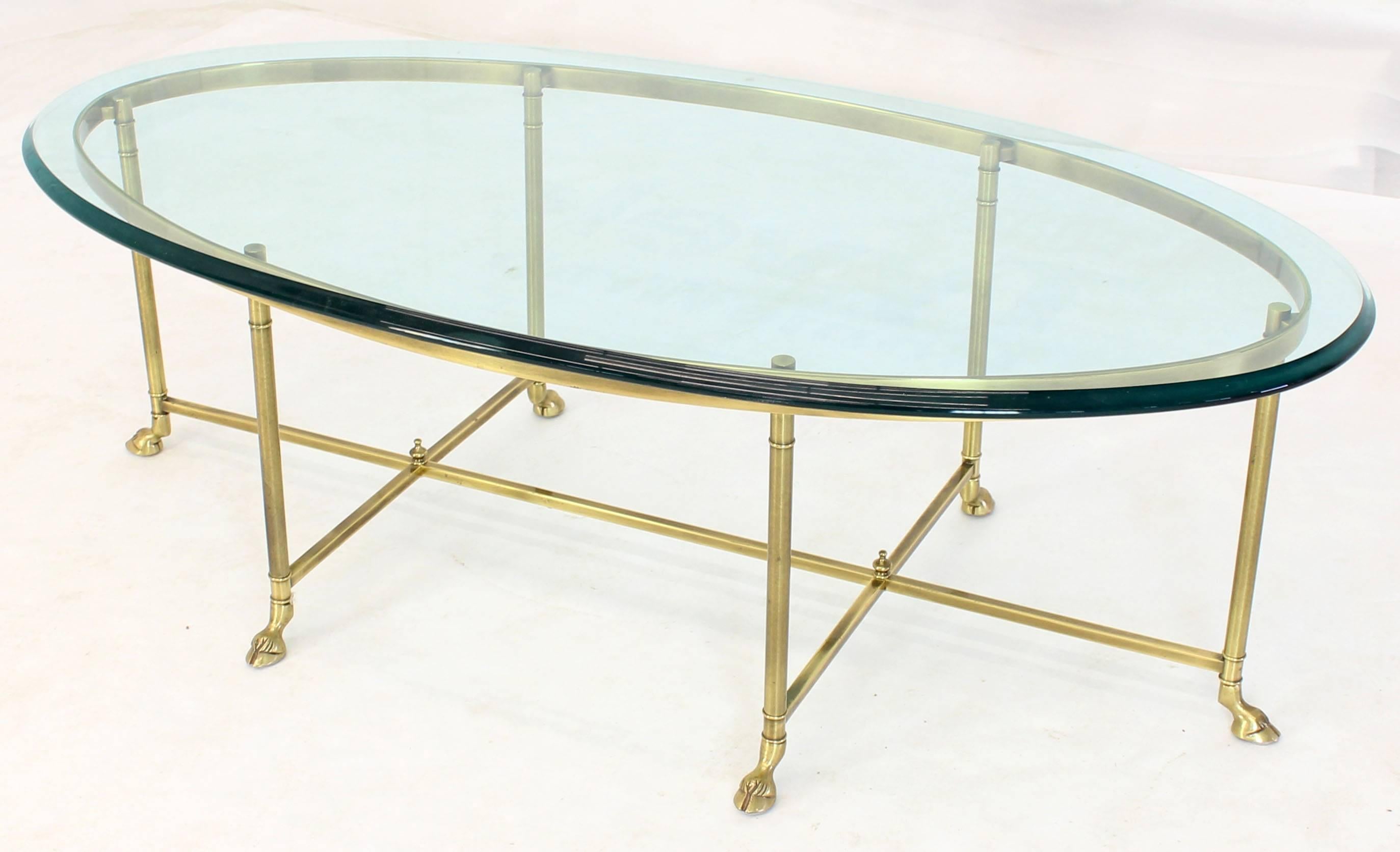 brass oval coffee table