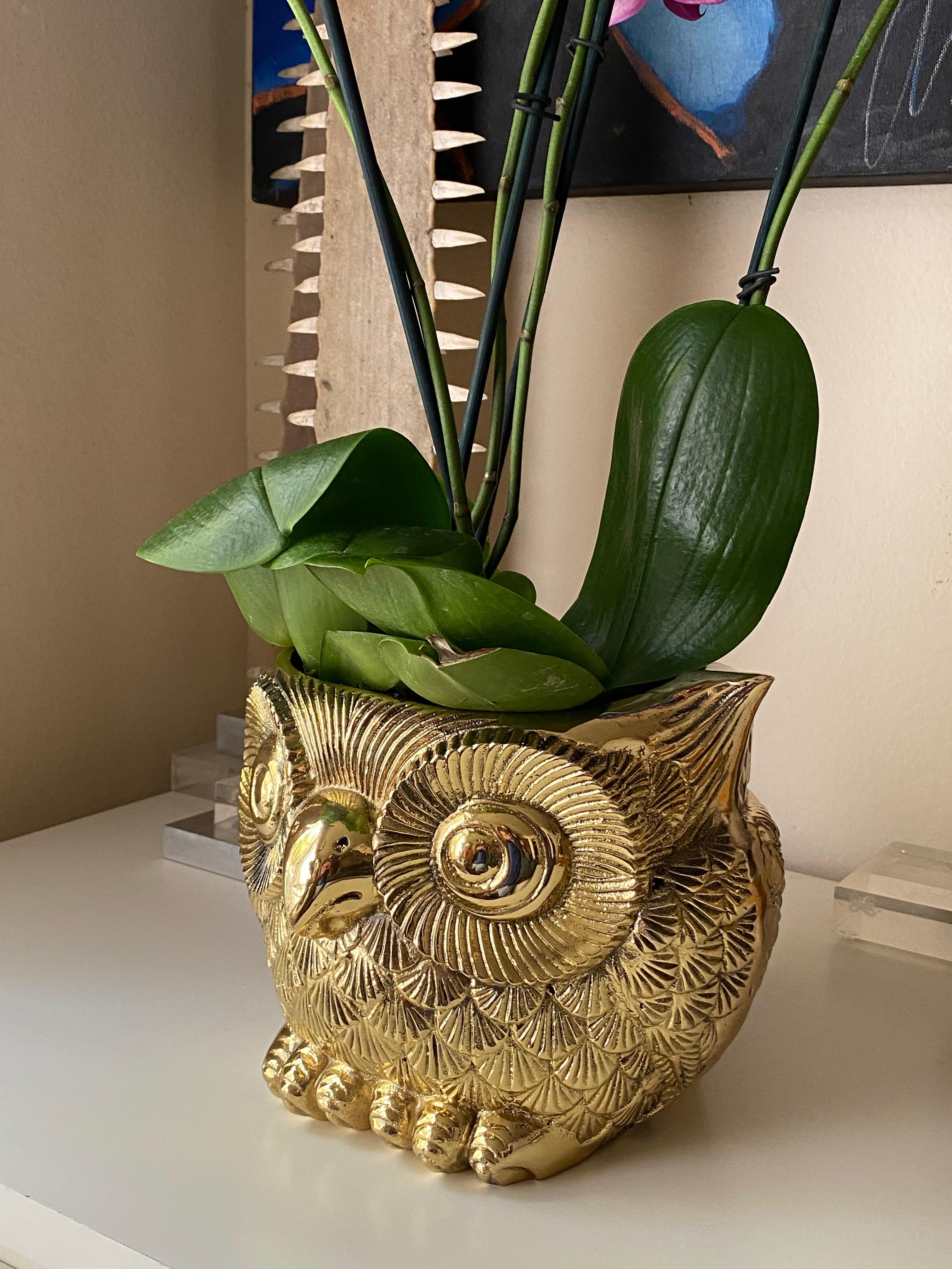 vintage owl planter