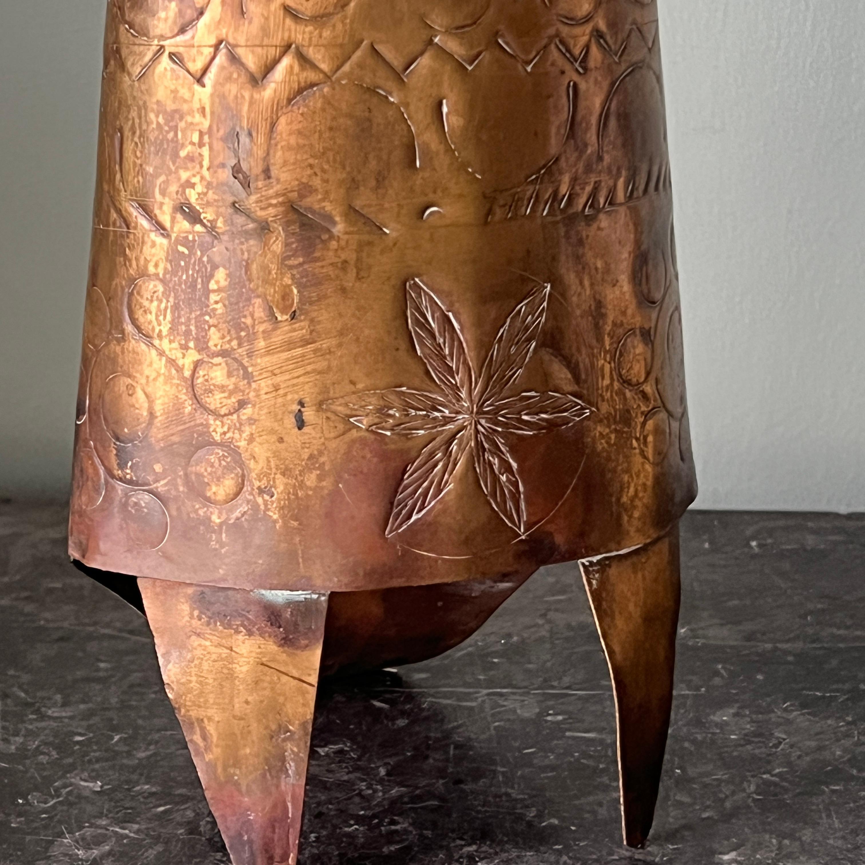 Équatorien Sculpture de hibou en laiton d'Oswaldo Guayasamin (équatorien, 1919-1999)