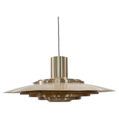 Brass P376 Pendant KF2 designed by Fabricius & Kastholm, 1970s for Nordisk Solar