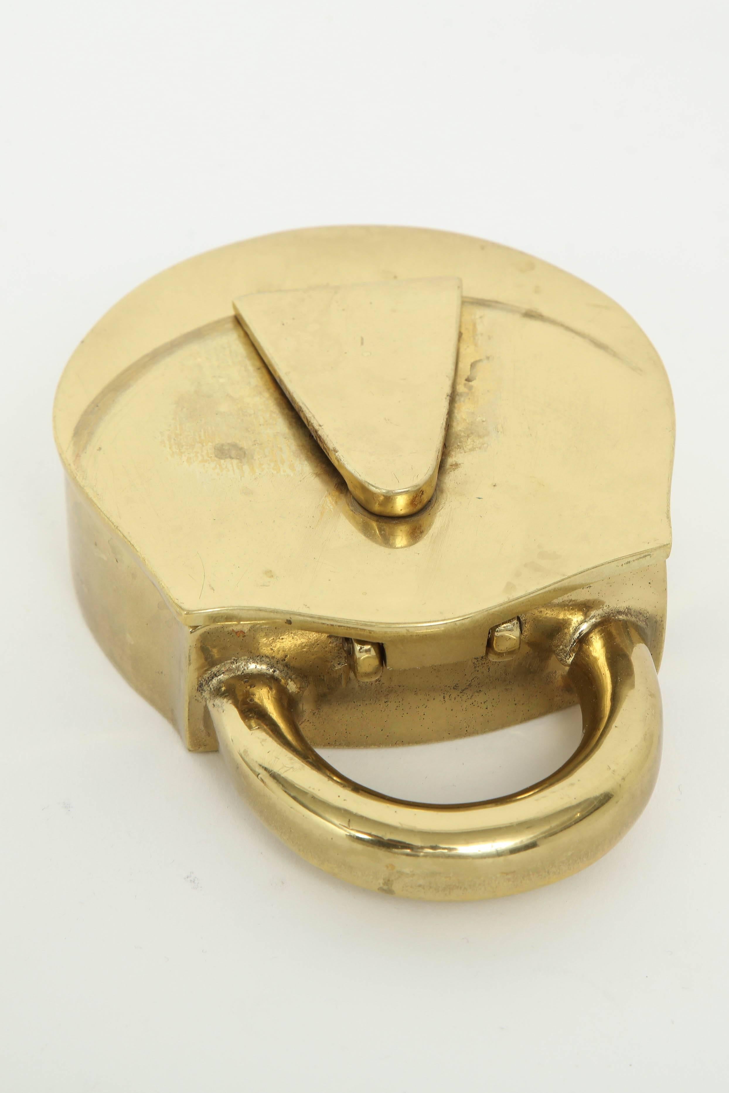 20th Century Brass Padlock Keepsake Box