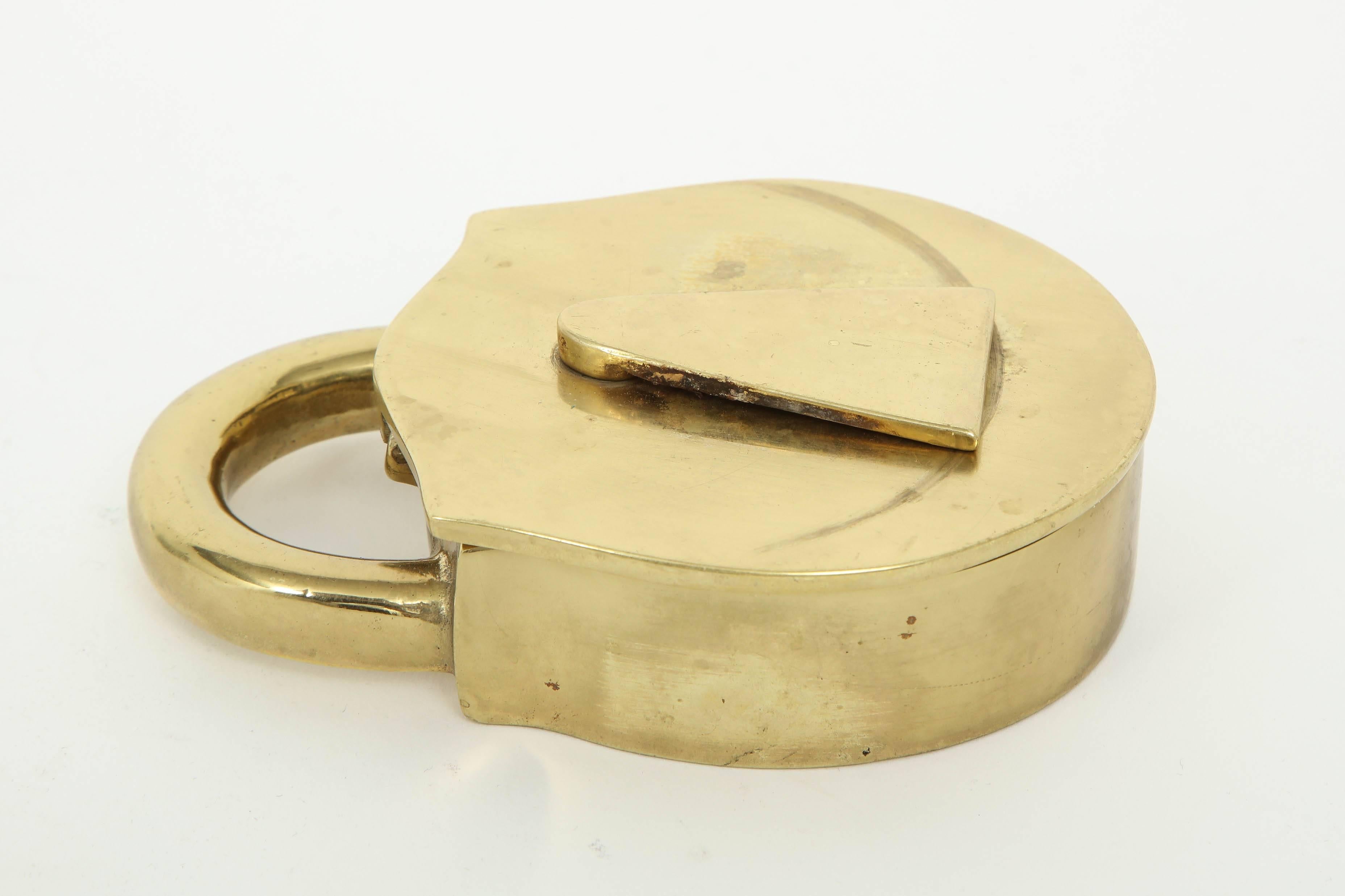 Brass Padlock Keepsake Box 1