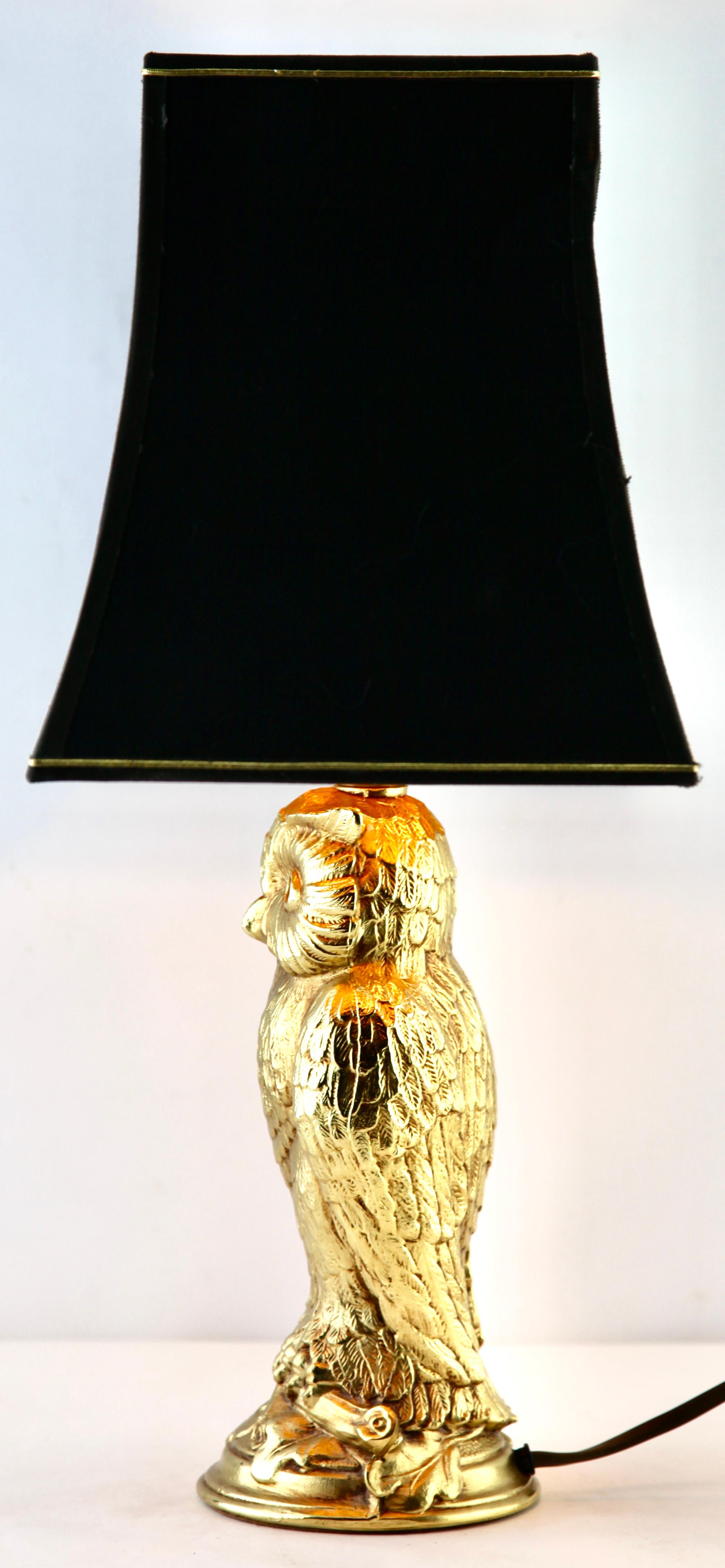 brass owl lamp