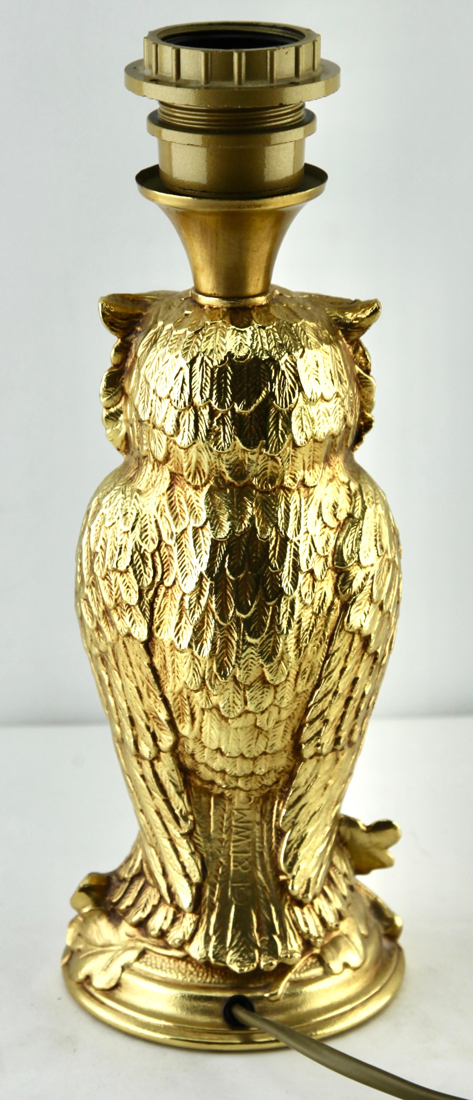 brass owl lamp