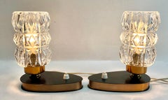 Messing Paar Tischlampen oder Schreibtisch, Satz von 2 Midcentury, 1960er