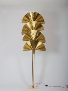Brass Palm floor lamp'Ginko' Tomasso Barbi