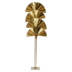 Brass Palm floor lamp'Ginko' Tomasso Barbi