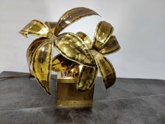 Brass Palm Table Lamp, 1970s