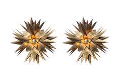 Brass Palm Tree Brass Sconces