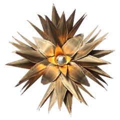 Brass Palm Tree Brass Sconces