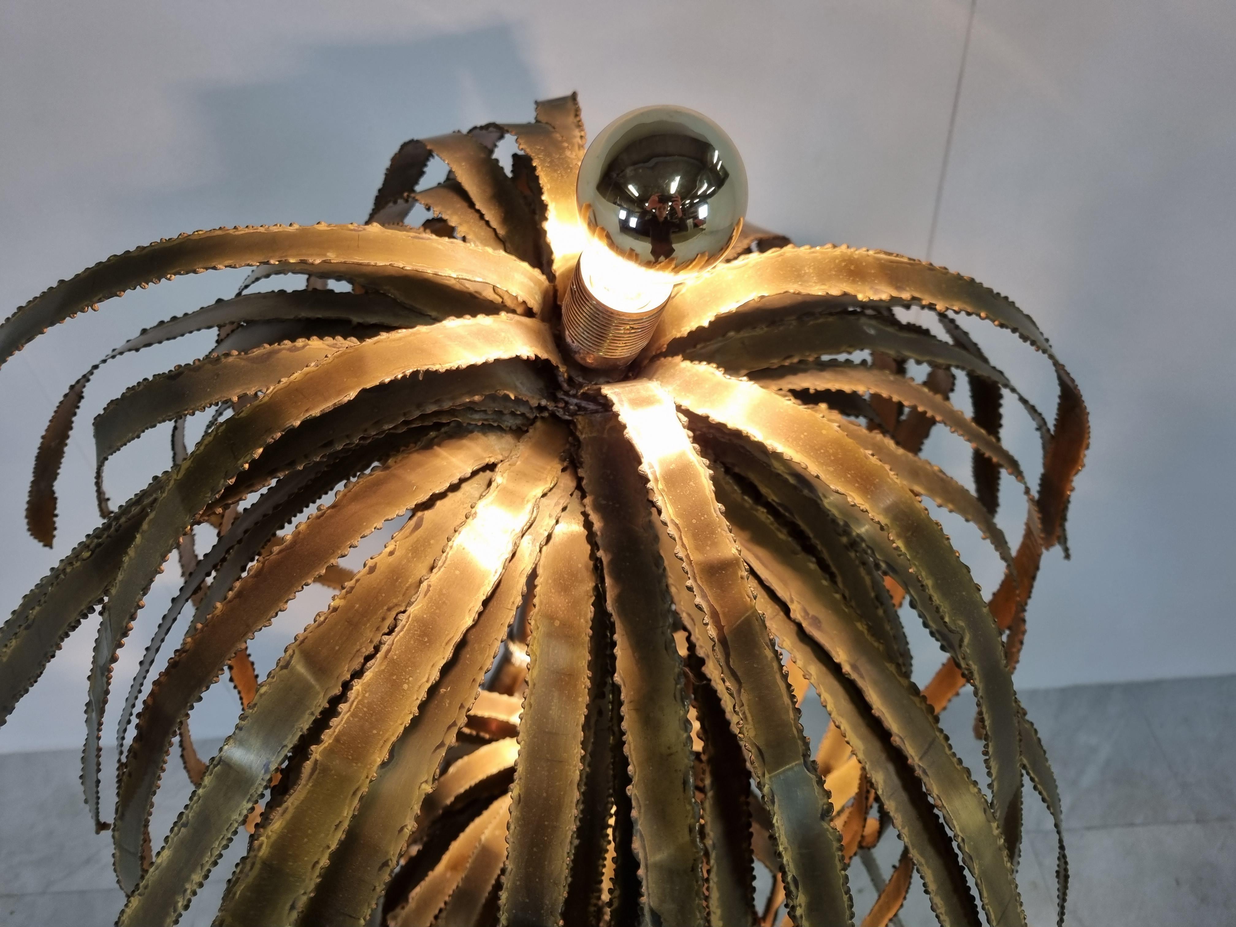 Late 20th Century Brass Palm Tree Floor Lamp by Maison Jansen, 1970s 