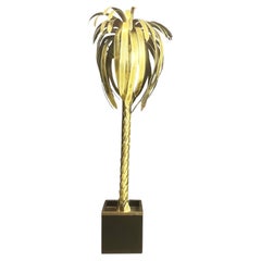 Brass palm tree floor lamp by Maison Jansen, 1970s