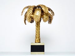 Lampe de palmier en laiton par Christian Techoueyres pour Maison Jansen 1970