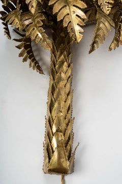 Brass Palm Tree Wall Lamp