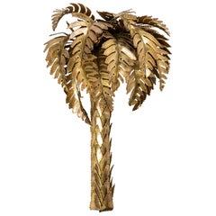Brass Palm Tree Wall Lamp