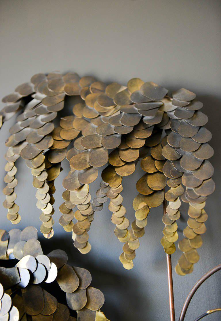 Brass Palm Tree Wall Sculpture by Curtis Jere, circa 1970 In Excellent Condition In Costa Mesa, CA