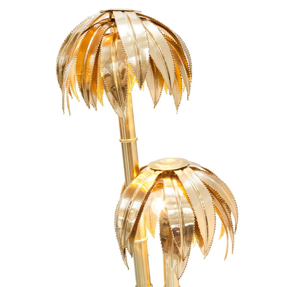 Brass Palms Floor Lamp In New Condition For Sale In Paris, FR